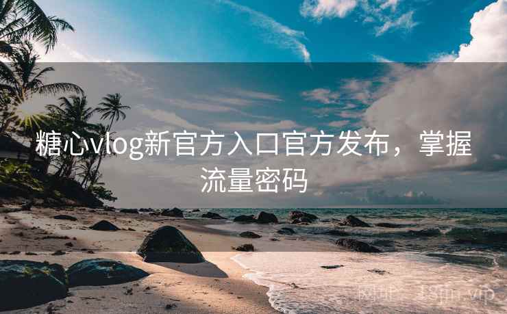 糖心vlog新官方入口官方发布，掌握流量密码
